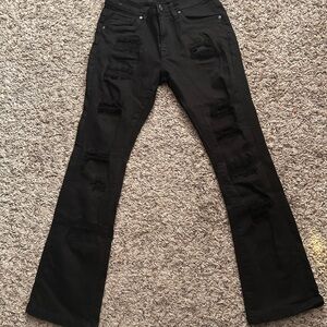 Stylish Black Distressed Kids Jeans